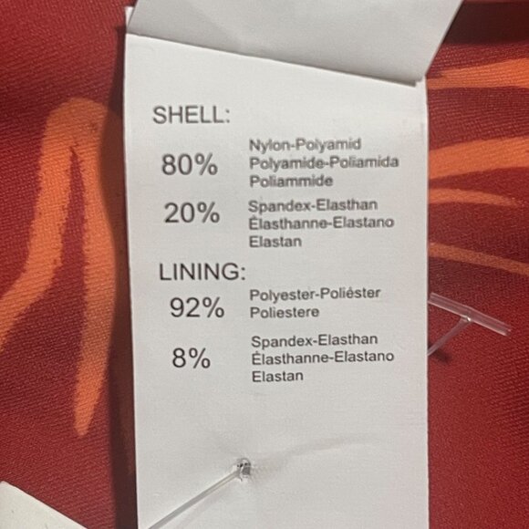 Cupshe Women’s XL One Piece Swimsuit Red Floral Deep V Neck Crisscross Tie Waist - Picture 7 of 8